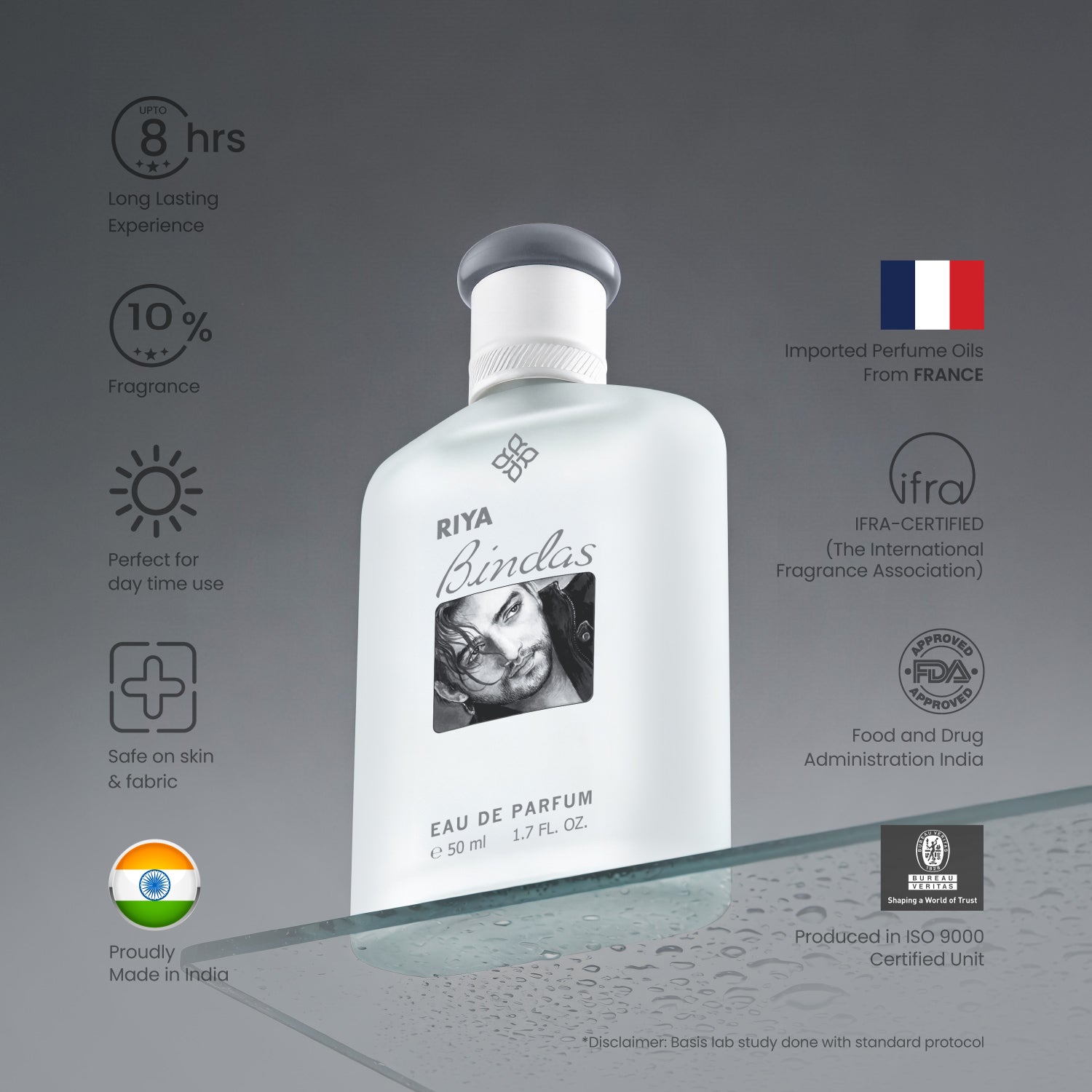 Riya Bindas GenZ Grey Eau De Parfum 50 ml For Men