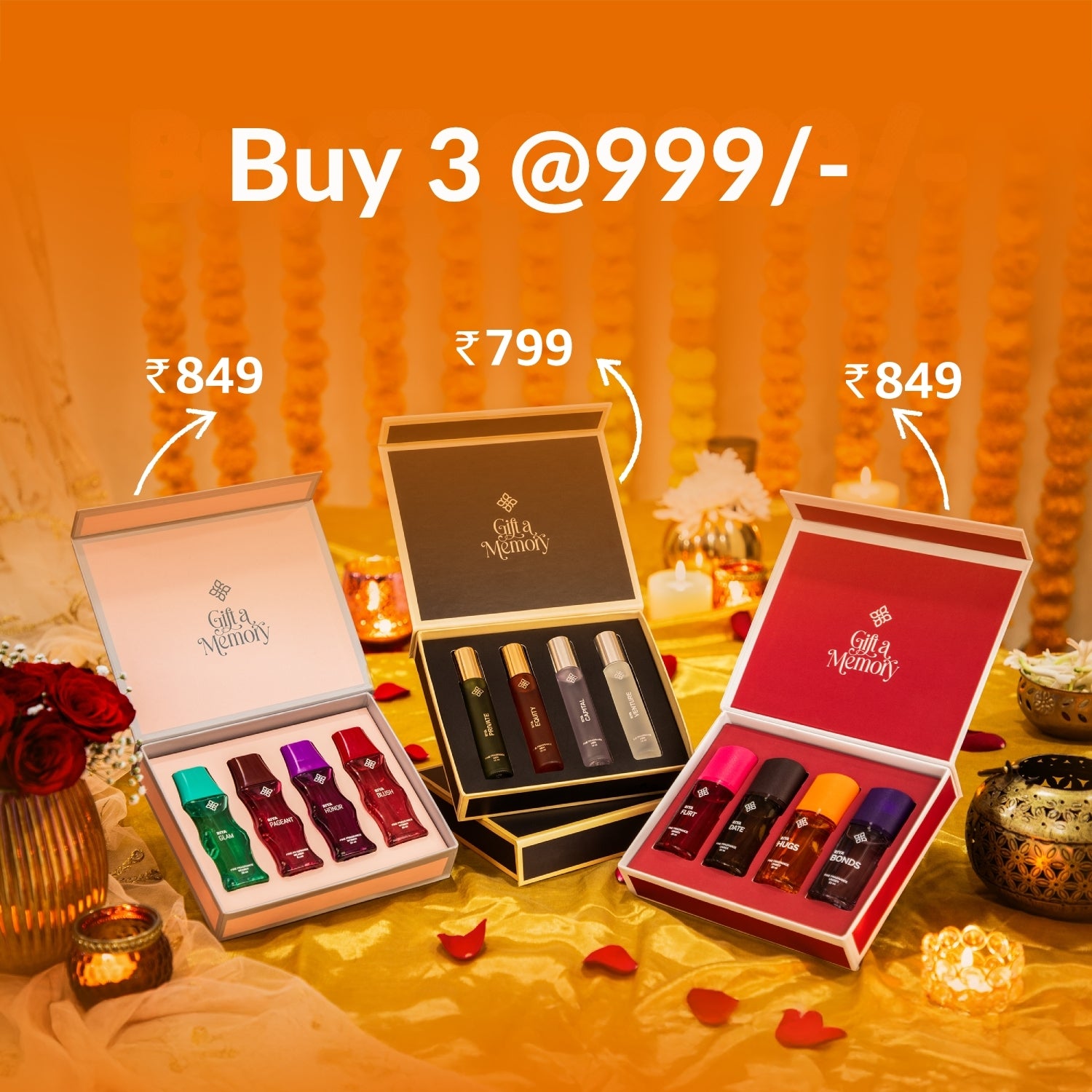 Riya Premium 3 Gift Sets Perfume for Men ,Women and Unisex