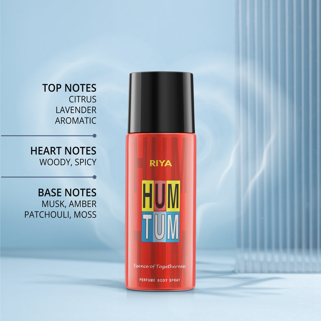 Hum Tum, Classico, Thunderheart White &amp; Blue | Pack of 4 | Unisex Deodorant | 150ml Each