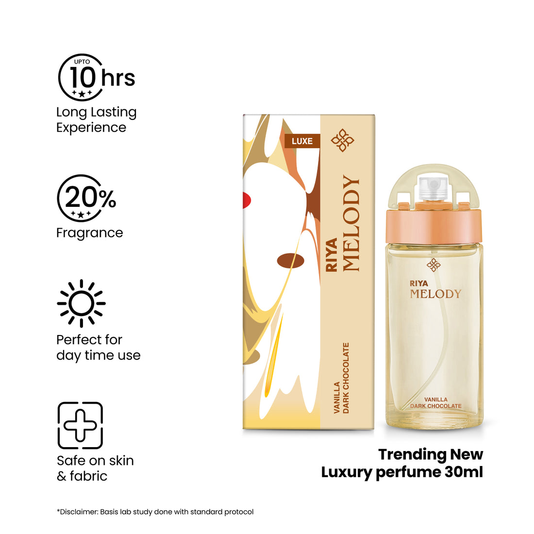 Melody Vanilla Dark Chocolate Perfume | Warm Gourmand Notes | Long-Lasting