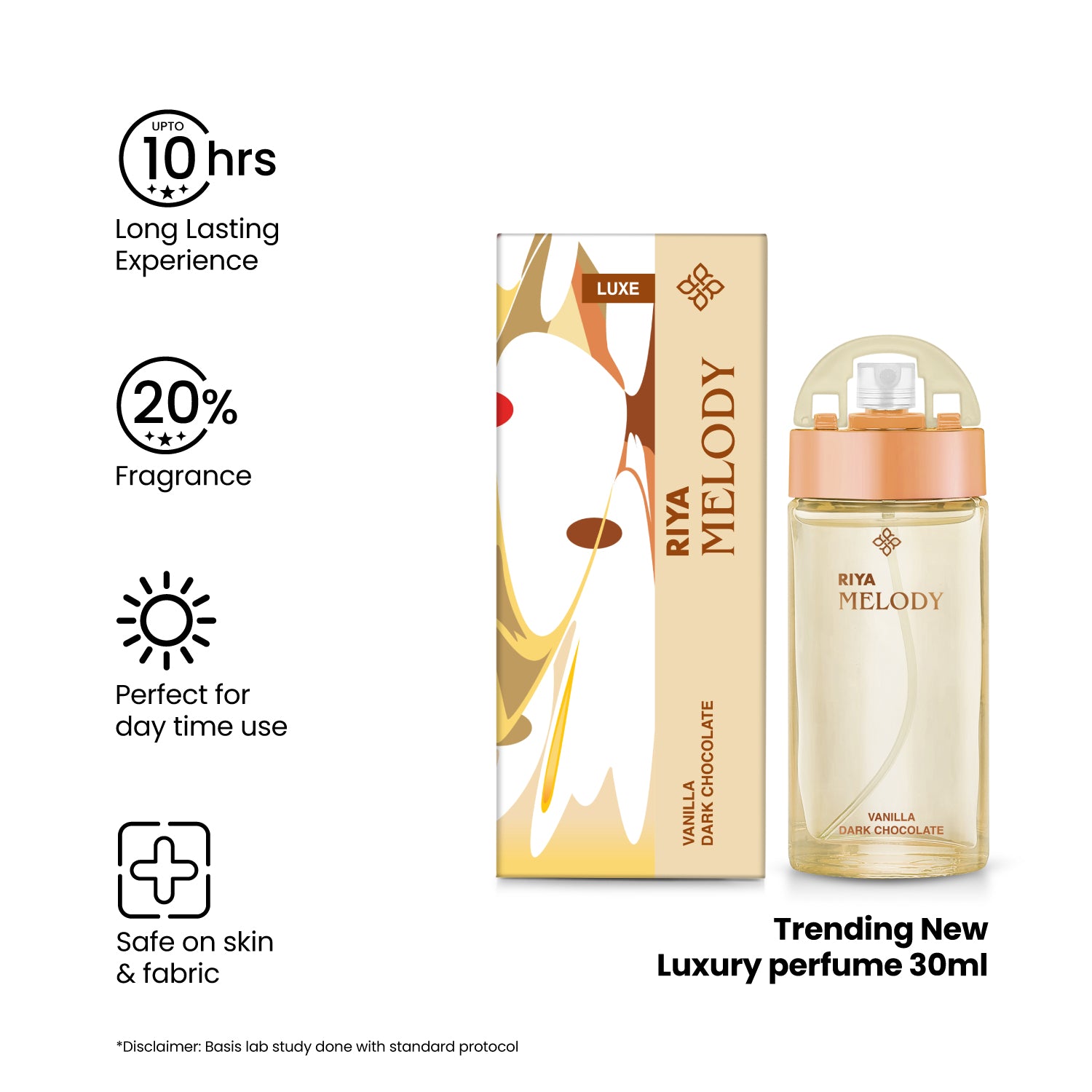 Melody Vanilla Dark Chocolate Perfume | Warm Gourmand Notes | Long-Lasting