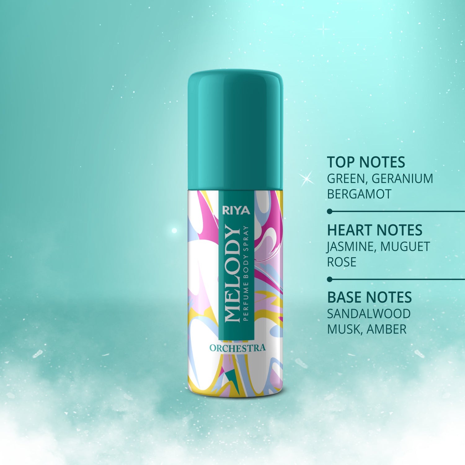 Born Rich, Melody Orchestra & Bindas | Pack of 6 | Unisex Deodorant | 40 ml Each