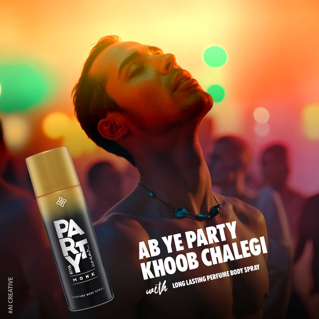 Riya Party Wear Monk Deodorant Body Spray for Men - 200 ml