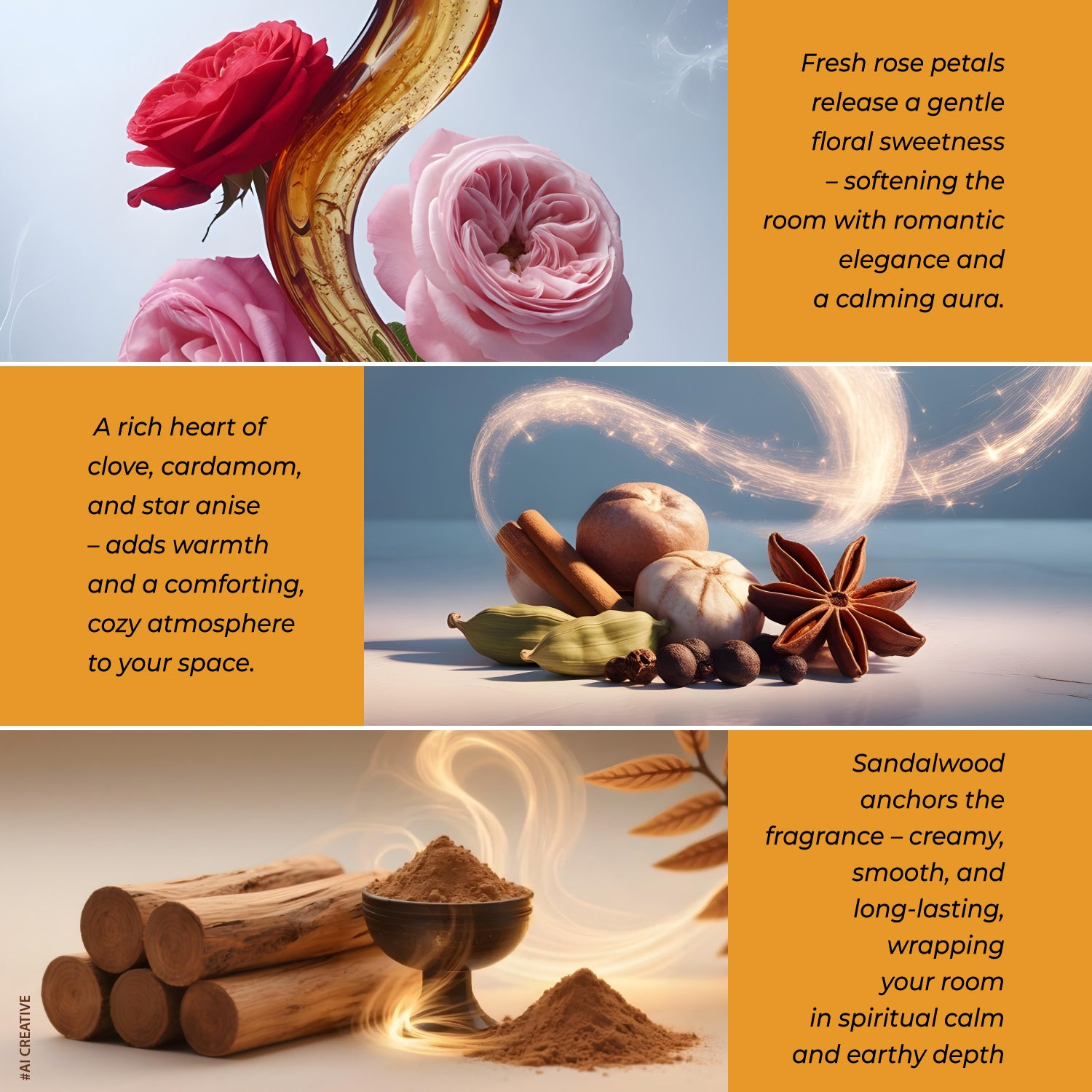 Riya Rose & Sandalwood Air Freshener - Pack of 2 (200ml Each)