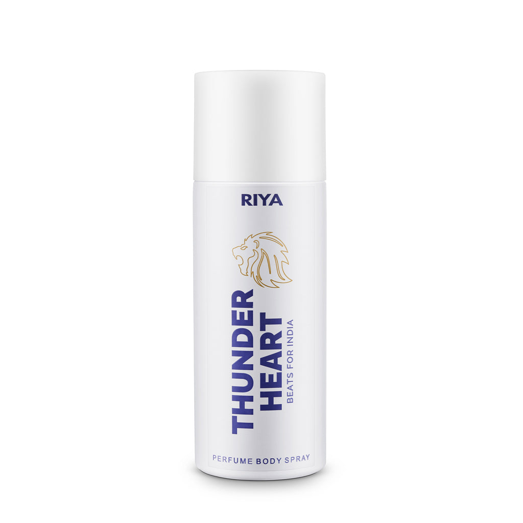 Riya Thunderheart Blue and White Combo of 8 Deodorant | 40 ml Each