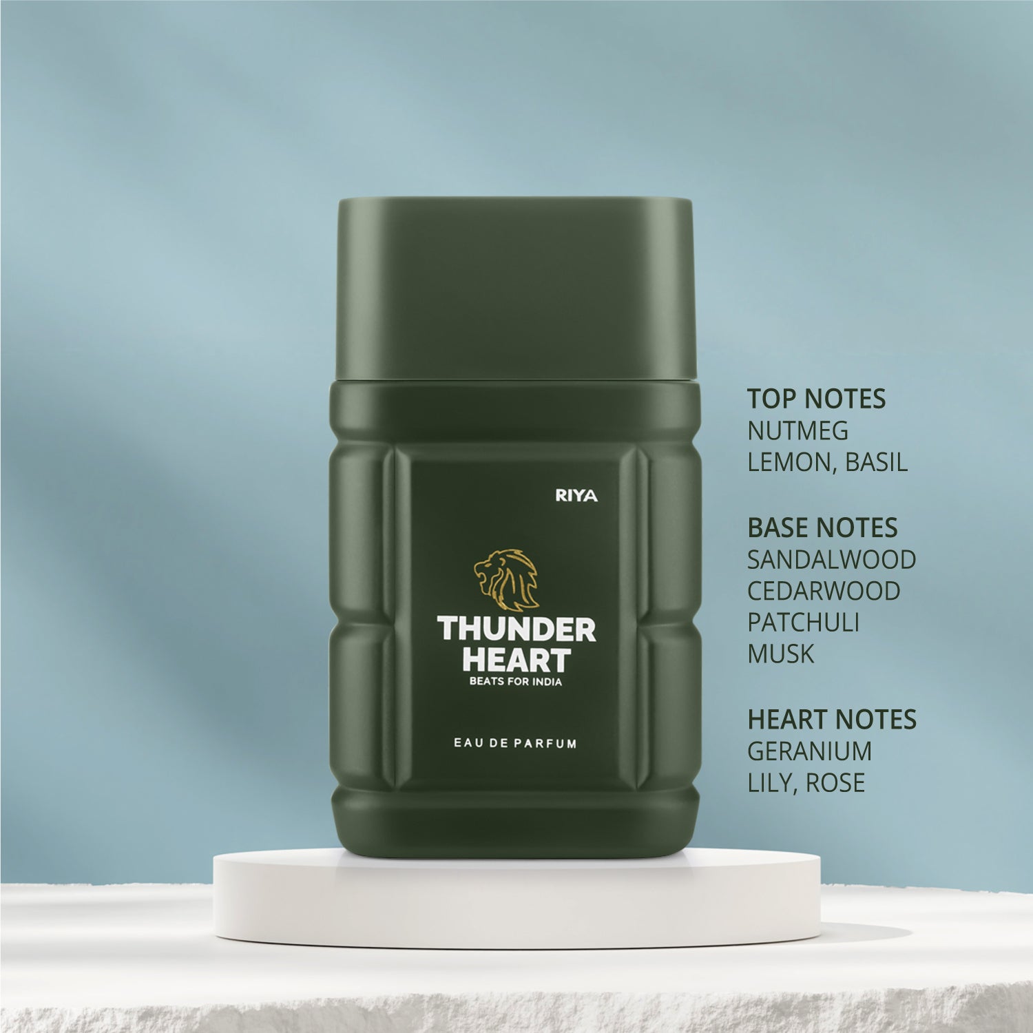 THUNDERHEART BEATS FOR INDIA (Blue, White & Green) Perfume for Men & Women (100 ml each), Eau De Parfum Pack of 3
