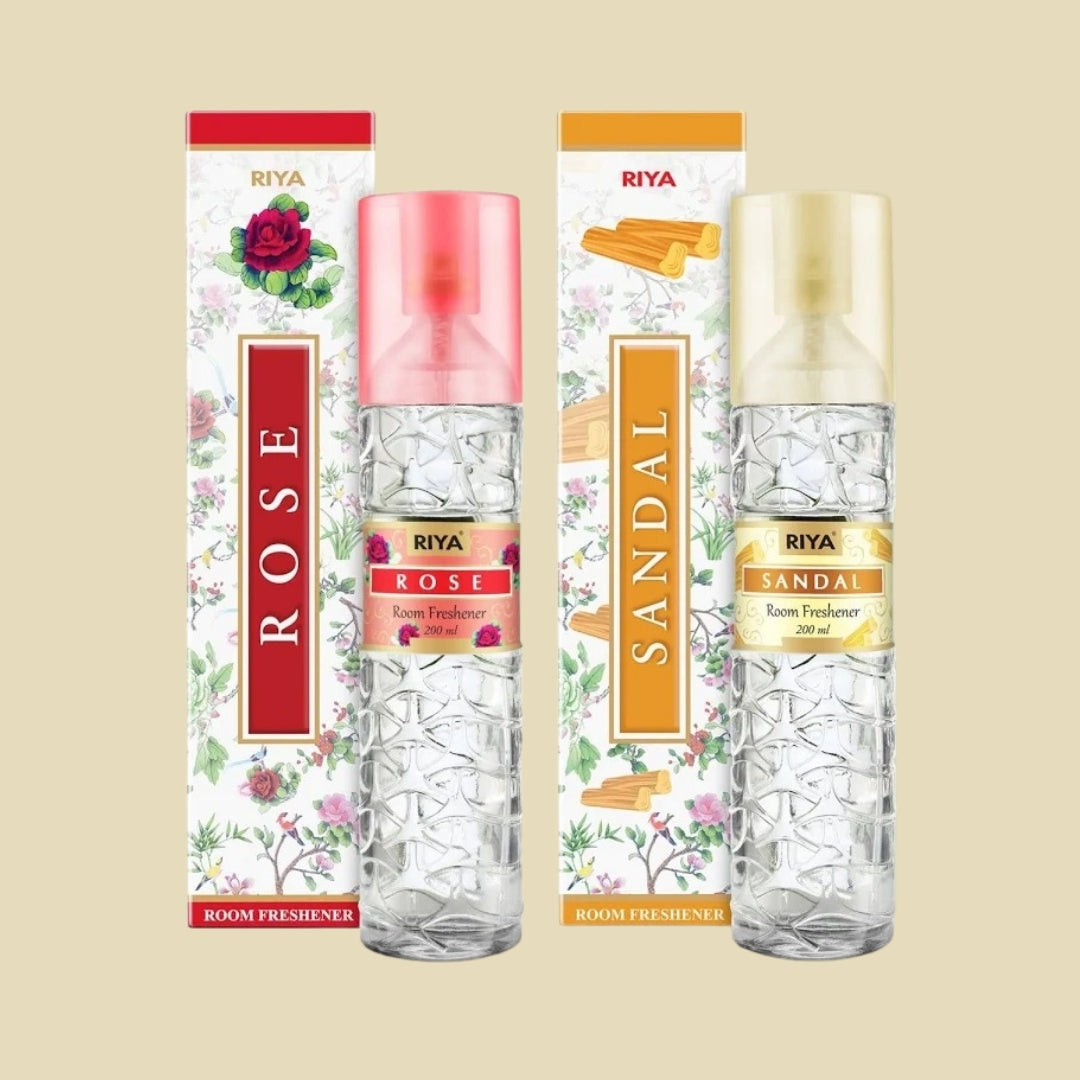 Riya Rose & Sandalwood Air Freshener - Pack of 2 (200ml Each)