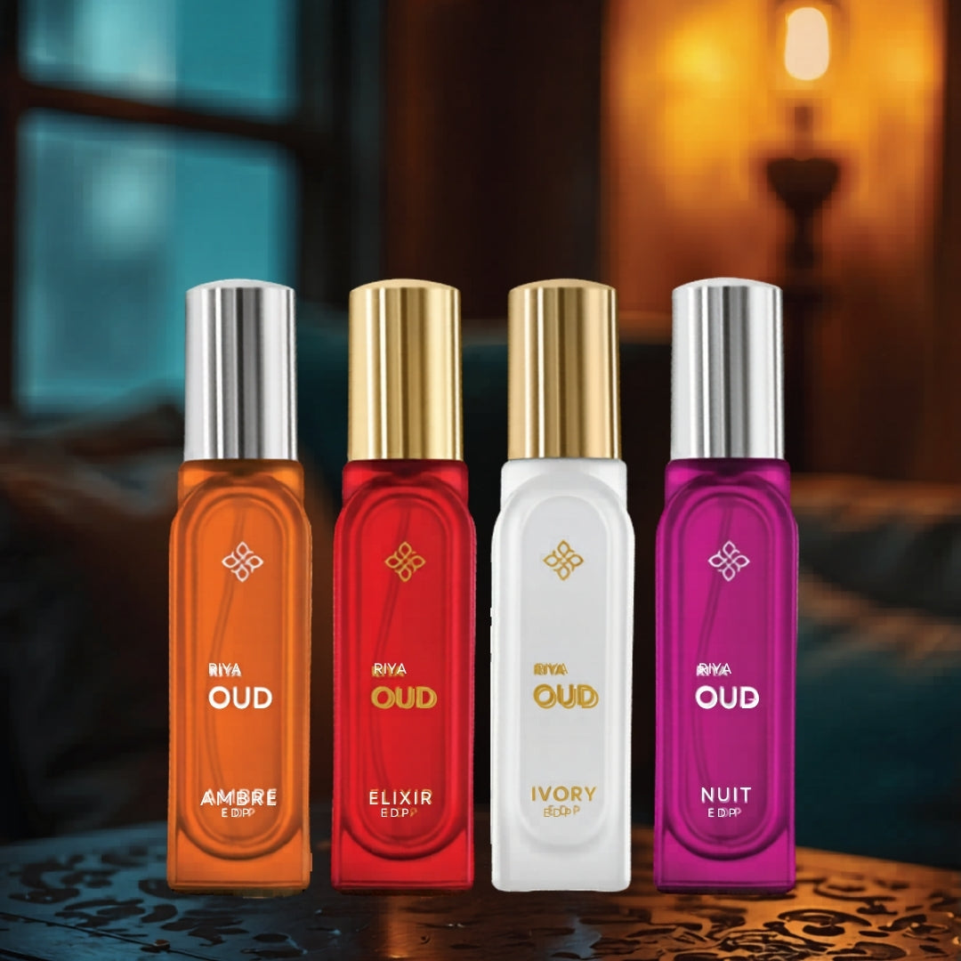RIYA Pack of 4 Oud Perfume for Men and Women (20ml Each)- 80 ml