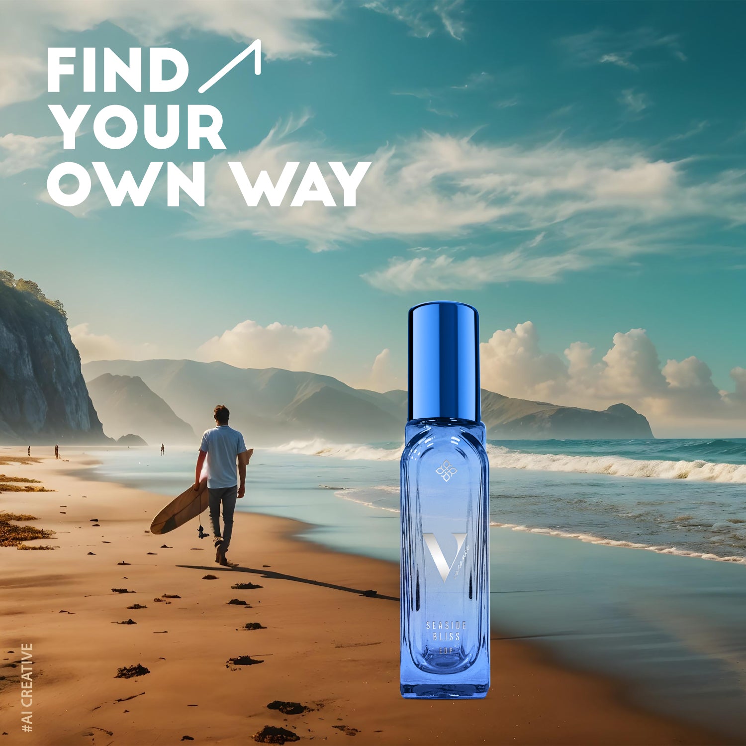 RIYA Vacance Seaside Bliss Eau De Parfum – Fresh Aquatic Oriental Scent | Travel & Relaxation | Perfume for Men & Women | 20ml