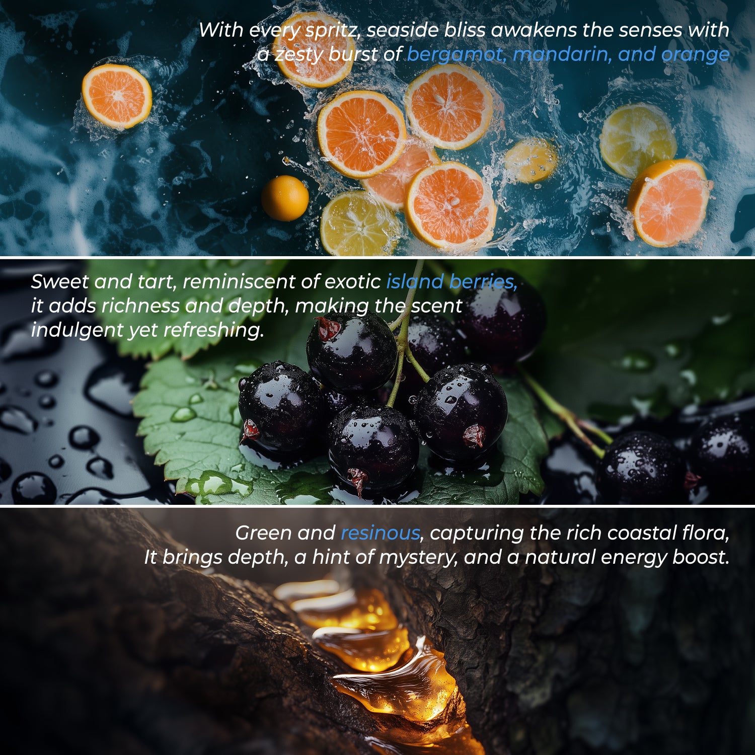 RIYA Vacance Seaside Bliss Eau De Parfum – Fresh Aquatic Oriental Scent | Travel & Relaxation | Perfume for Men & Women | 20ml