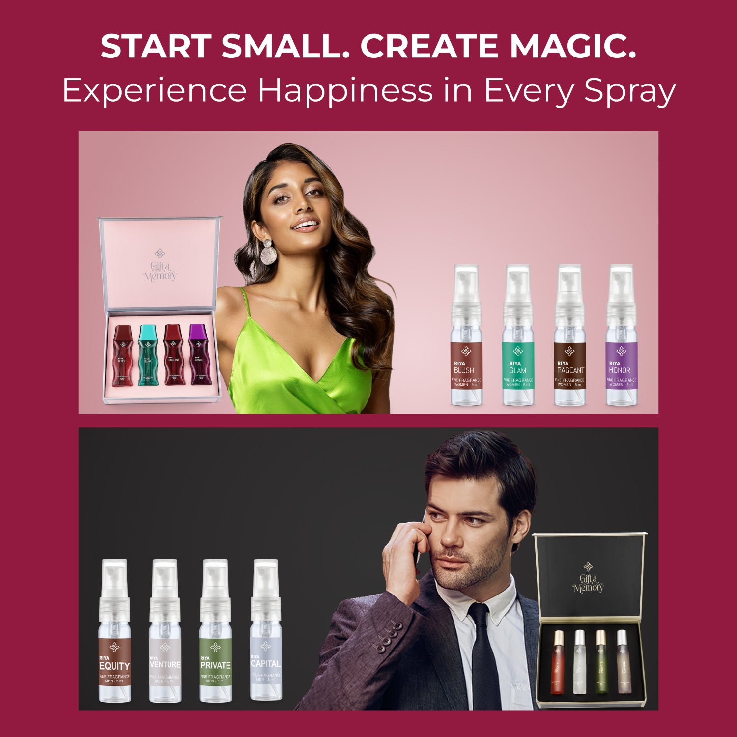 Riya Xploriya Gift A Memory | 12 x 5ml | 60ml | Eau De Parfum