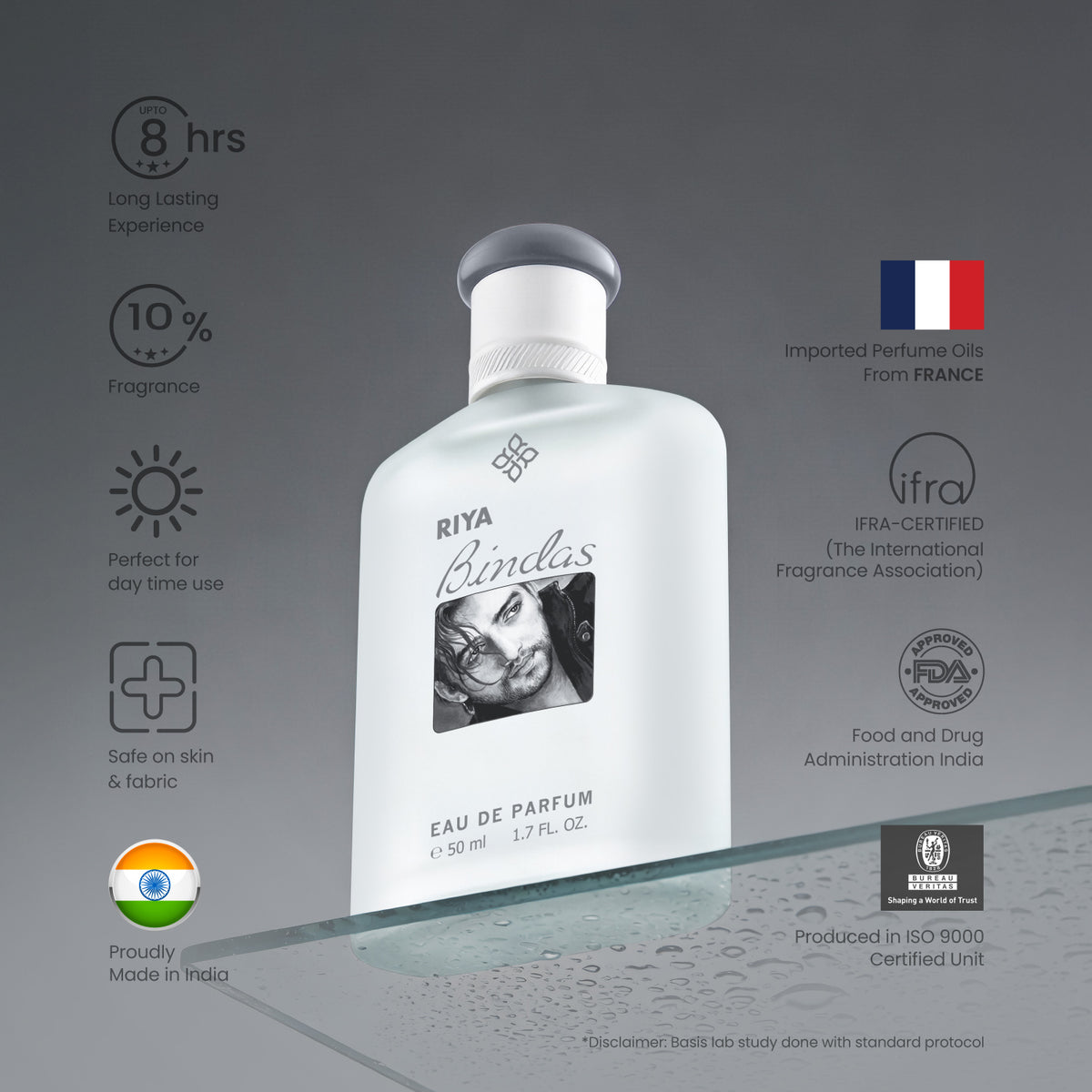 Riya Bindas GenZ Grey Eau De Parfum 50 ml For Men