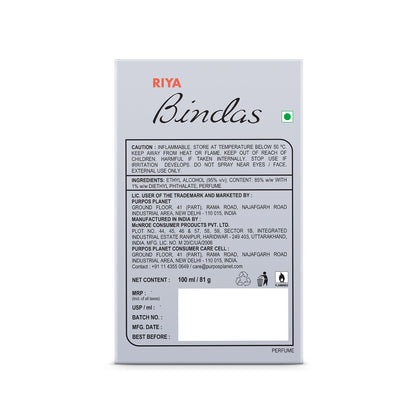 Bindas GenZ Grey Eau De Parfum 100 ml For Men