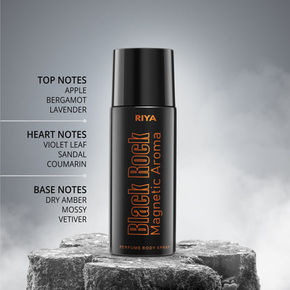 Buy 2 Black Rock Magnetic Aroma Deodorant and Get 2 Riya Classico Black Deodorant Free