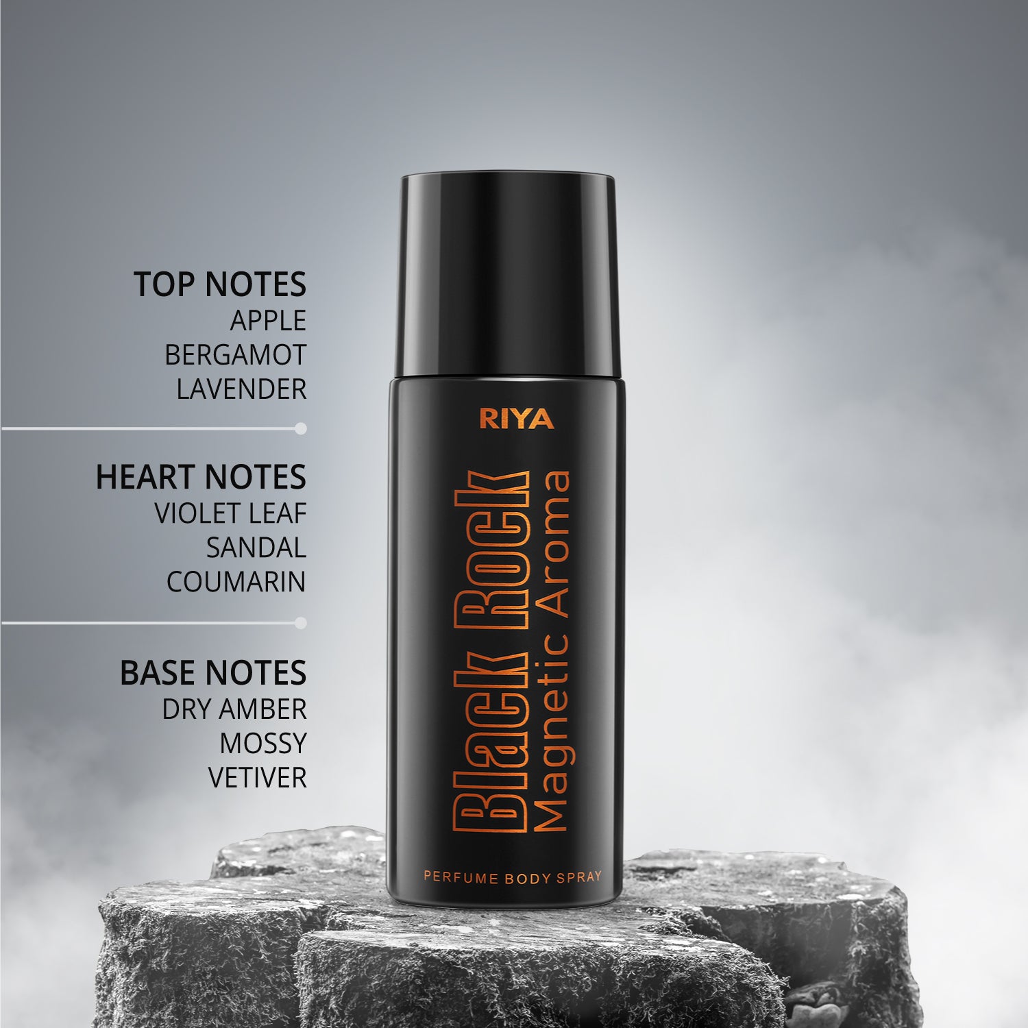 Intense Gold, Black Rock &amp; Melody Orchestra | Pack of 3 | Unisex Deodorant |