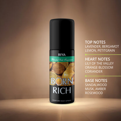 Born Rich, Melody Orchestra &amp; Bindas | Pack of 6 | Unisex Deodorant | 40 ml Each