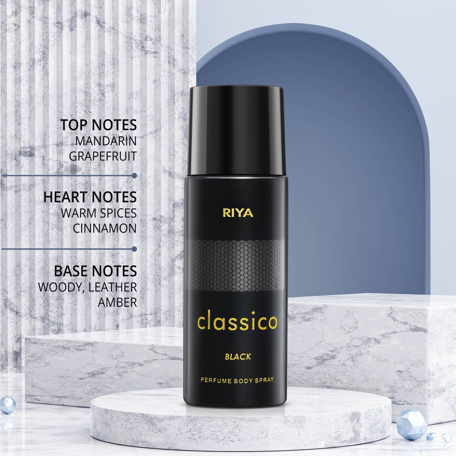 Buy 2 Black Rock Magnetic Aroma Deodorant and Get 2 Riya Classico Black Deodorant Free