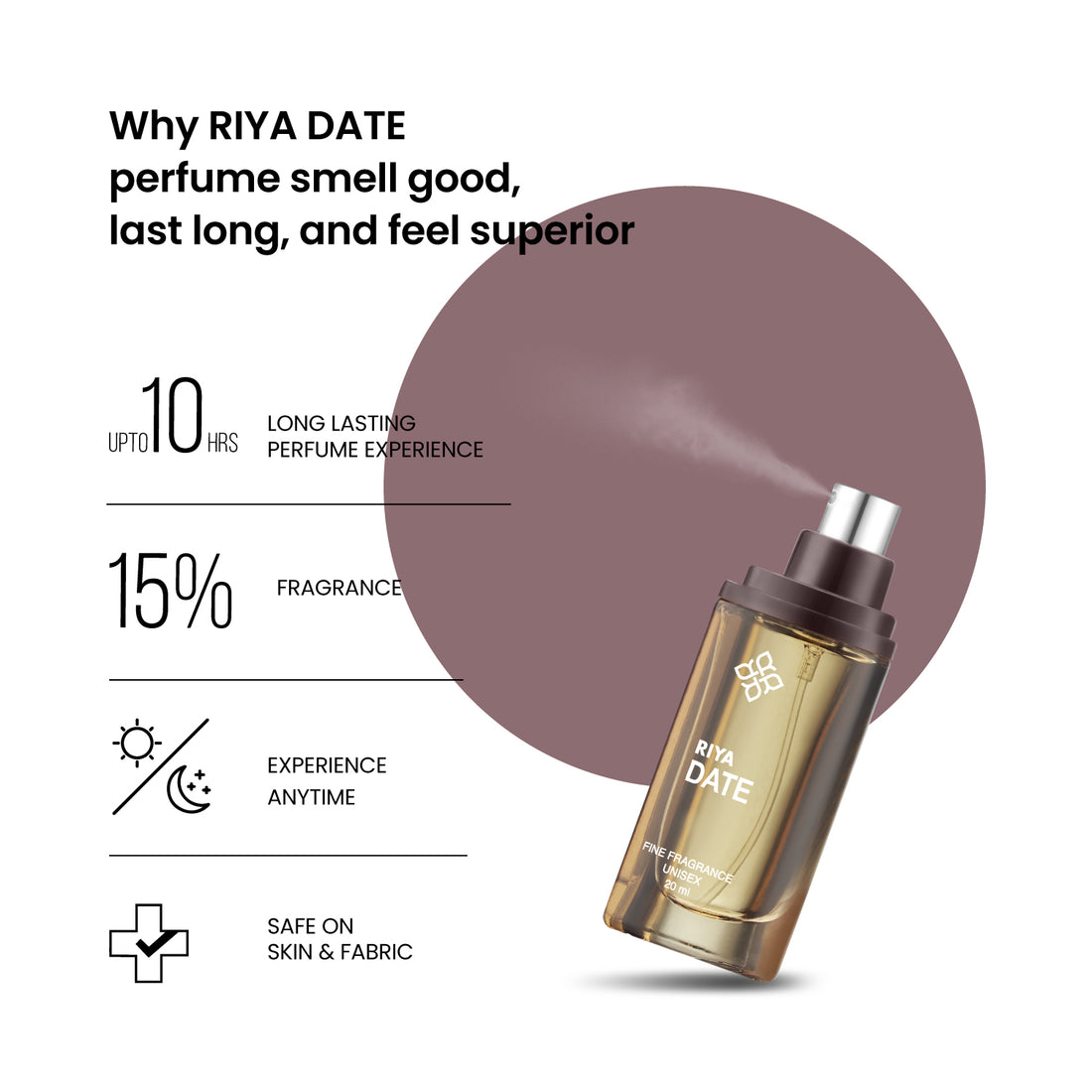 Riya Date Eau De Parfum 20 ml for Men &amp; Women