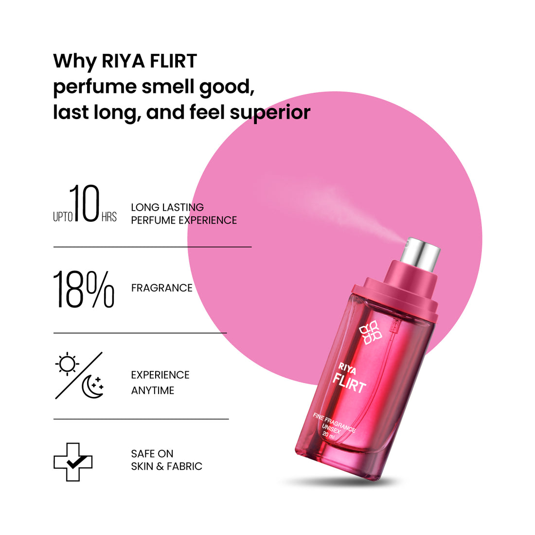 Riya Flirt Eau De Parfum 20 ml for Men &amp; Women