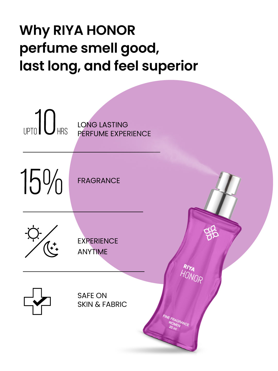 Riya Honor Eau De Parfum 20 ml for Women