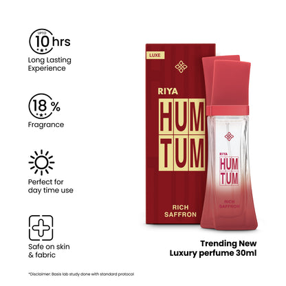 Riya Hum Tum Rich Saffron Eau De Parfum for Men &amp; Women - 30ml
