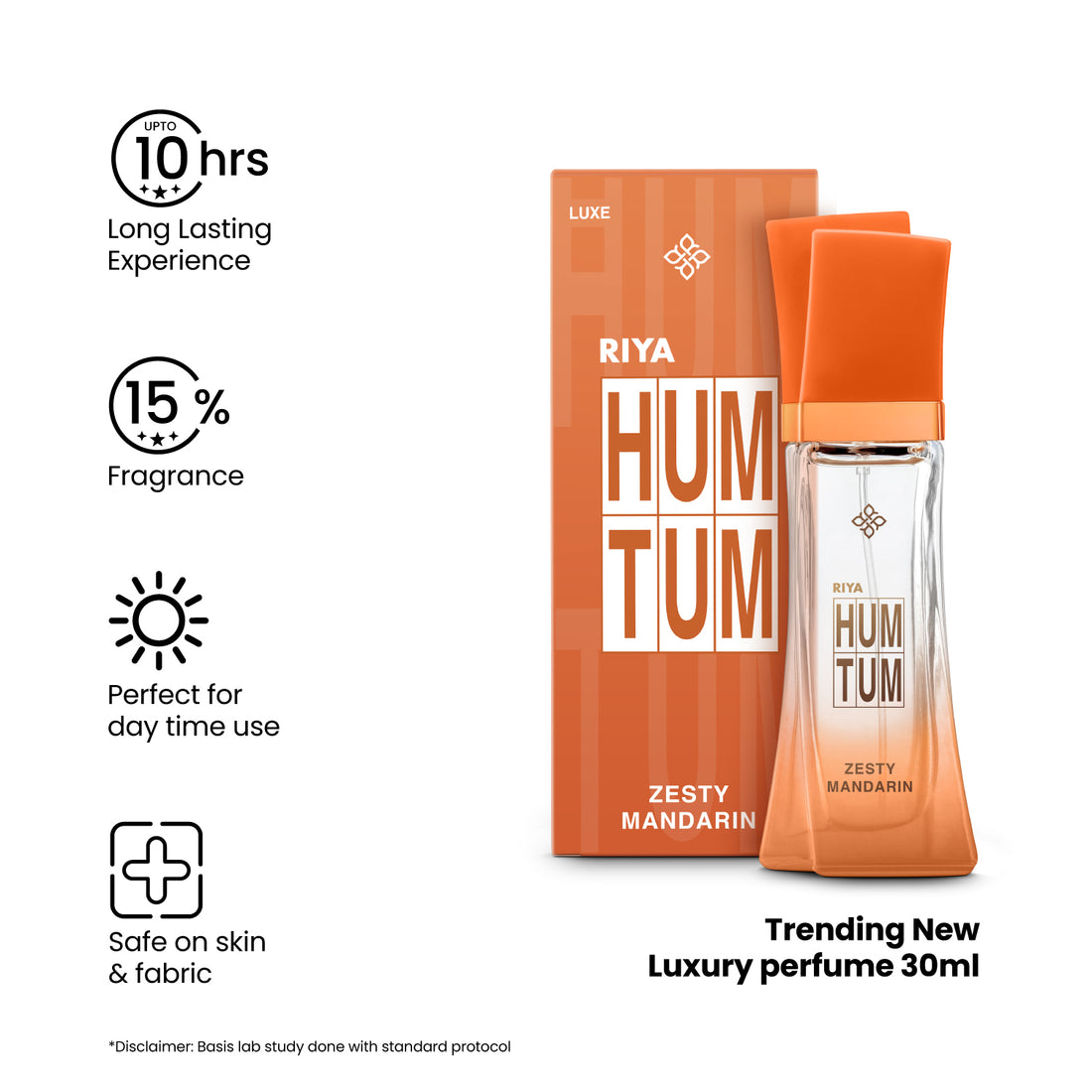 Riya Hum Tum  Zesty Mandarin Eau De Parfum for Men &amp; Women - 30ml