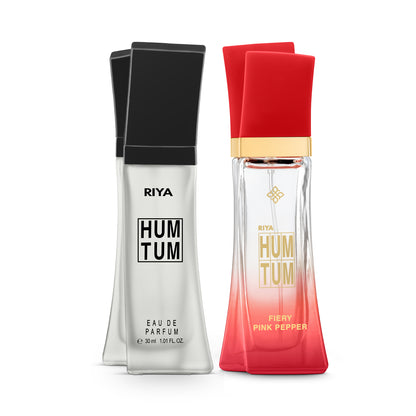 Riya Hum Tum and Fiery Pink Pepper Eau De Parfum for Men and Women | 30 ml Each - 60 ml