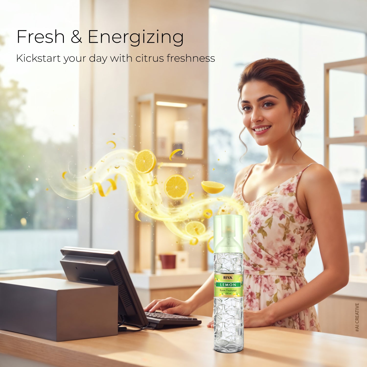 Riya Rose &amp; Lemon Air Freshener - Pack of 2 (200ml Each)