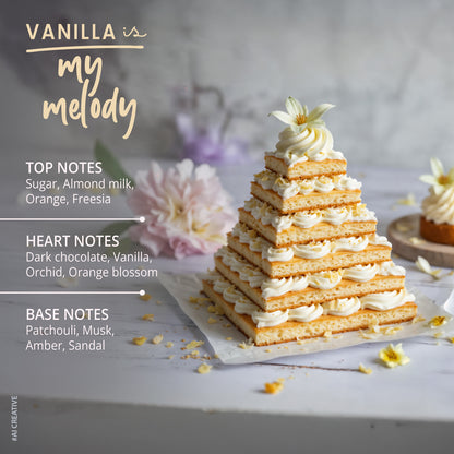Melody Vanilla Dark Chocolate Perfume | Warm Gourmand Notes | Long-Lasting