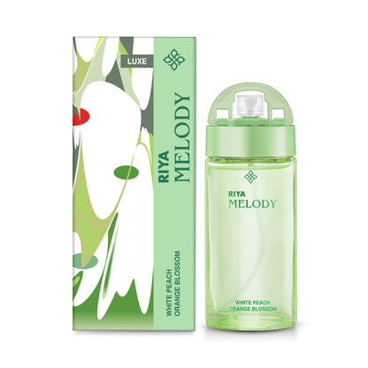Riya Melody White Peach Eau De Parfum 30ml | Fruity Floral Perfume for Women | Fresh Peach &amp; Soft Floral Notes | Long-Lasting