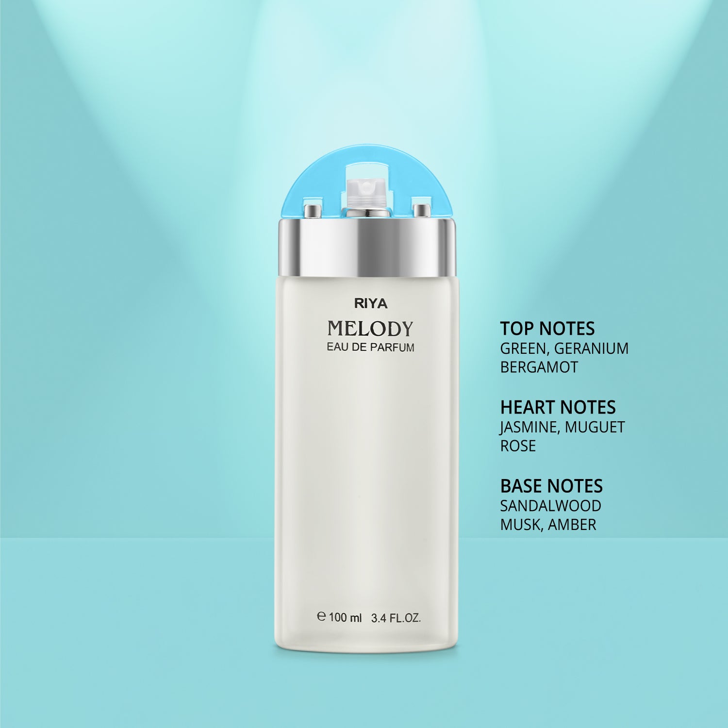 Riya Melody Sea Green 100 ml with Raspberry EDP 30 ml for Women - 130 ml