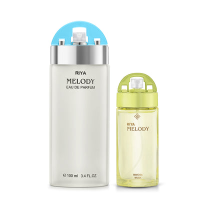 Riya Melody Sea Green 100ml and Mimosa Eau De Parfum 30ml for Women - 130 ml