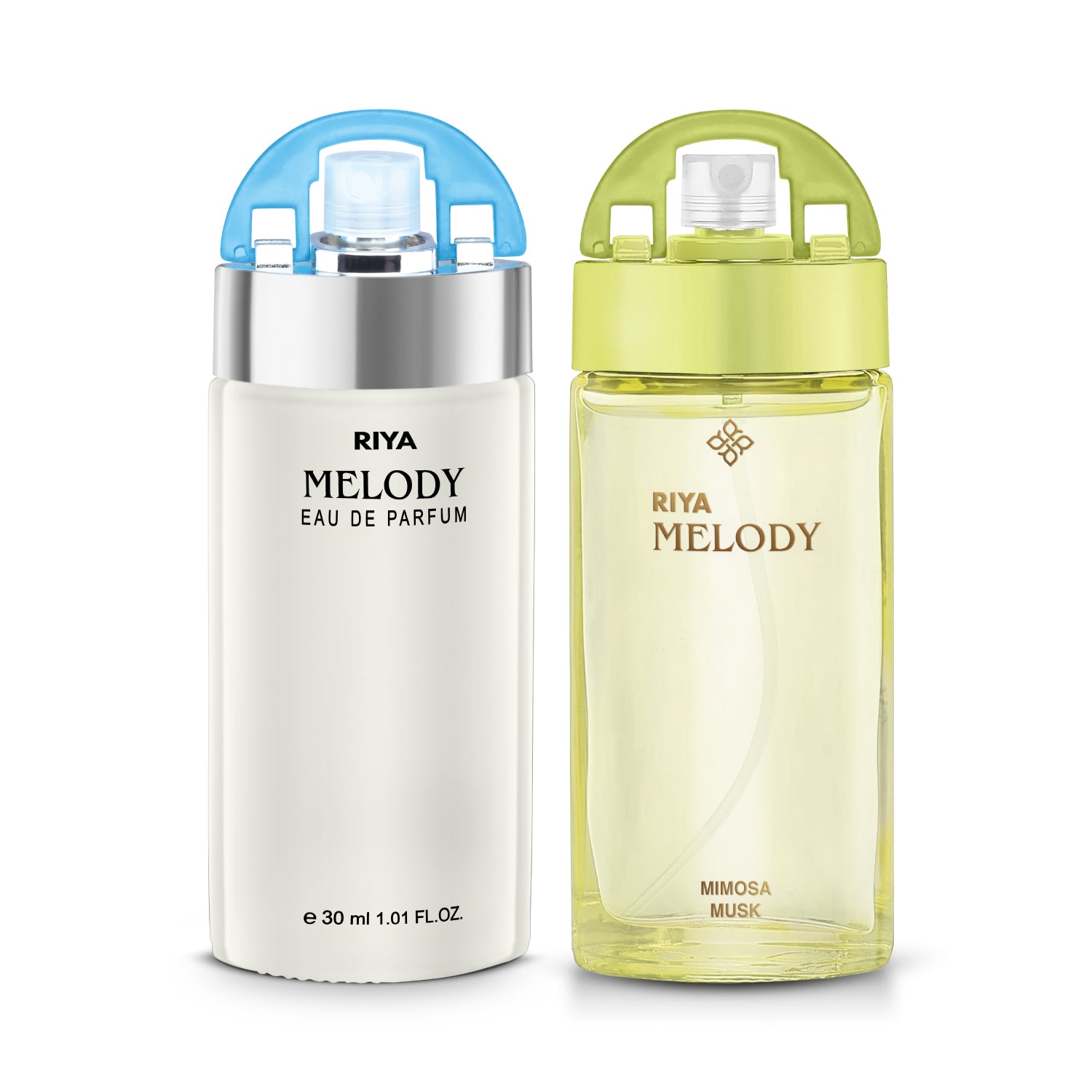 Riya Melody Sea Green and Mimosa Perfume for Women | Pack of 2- 60 ml
