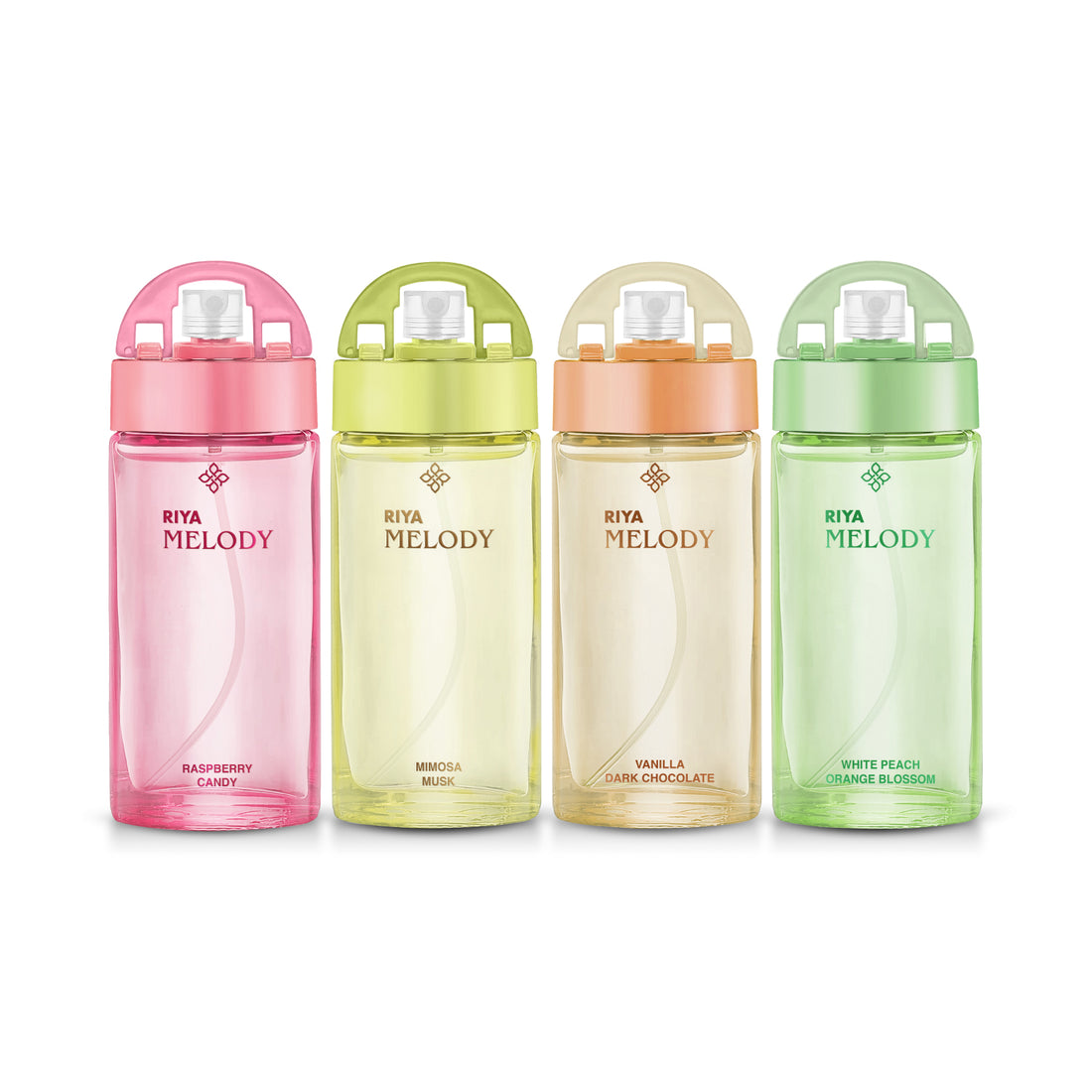 RIYA Melody Eau De Parfum for Women Set of 4 ( Raspberry, Mimosa, Vanilla and White Peach) 30 ML Each