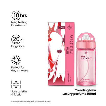 Riya Melody Raspberry Candy Trending New Luxury Eau De Parfum for Women - 100 ml
