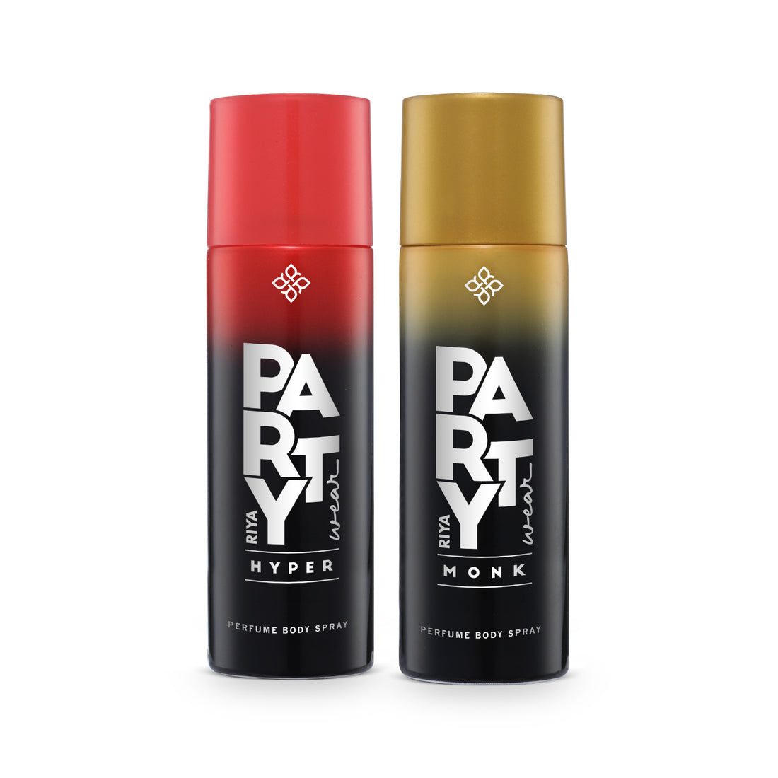 RIYA Party Wear Hyper &amp; Monk Deodorant | Long-Lasting Fragrance (150ml Each)- For Men Pack of 2