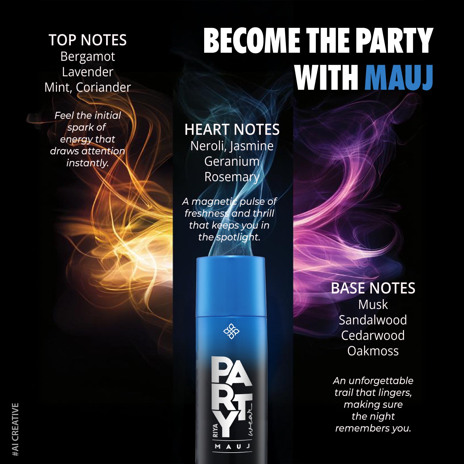 Riya Party Wear Mauj Deodorant Body Spray for Men - 200 ml