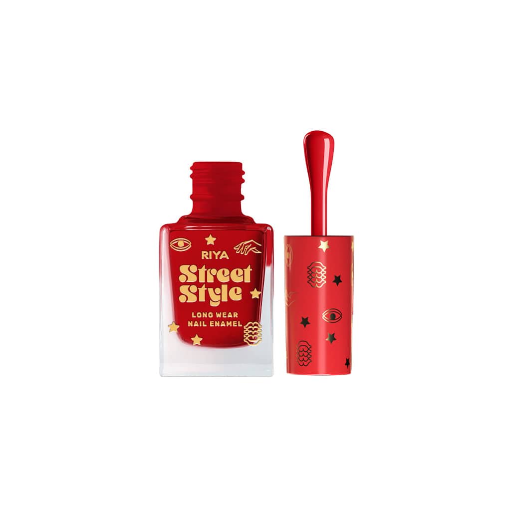 Street Style Long Wear, Quick Drying, Glossy Finish, 7-Free Formula, Nail Enamel, 100% Vegan &amp; Cruelty Free, Shade SS 114, Red Blast,12 ML