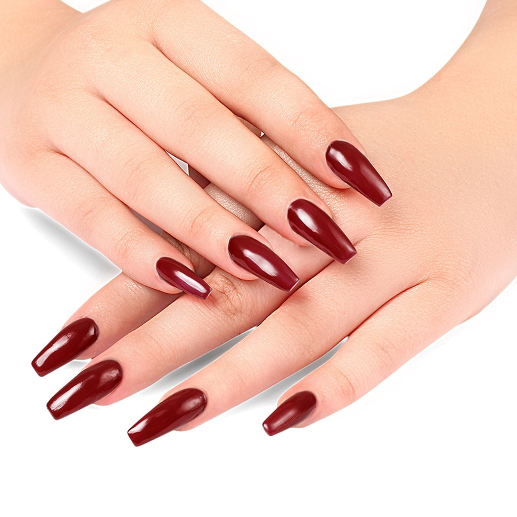 Street Style Long Wear, Quick Drying, Glossy Finish, 7-Free Formula, Nail Enamel, 100% Vegan &amp; Cruelty Free, Shade SS 136, Vibrant Maroon,12 ML 