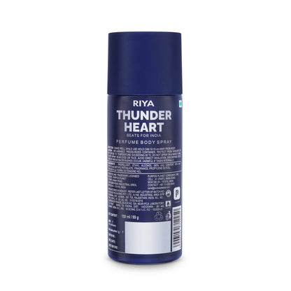 Riya Thunderheart Blue Combo of 10 Deodorant | 150 ml Each | Bergamot Aromatic Fragrance