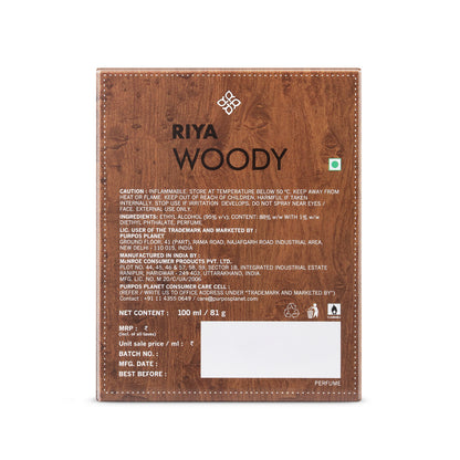 Riya Woody Eau De Parfum 100 ml for Men
