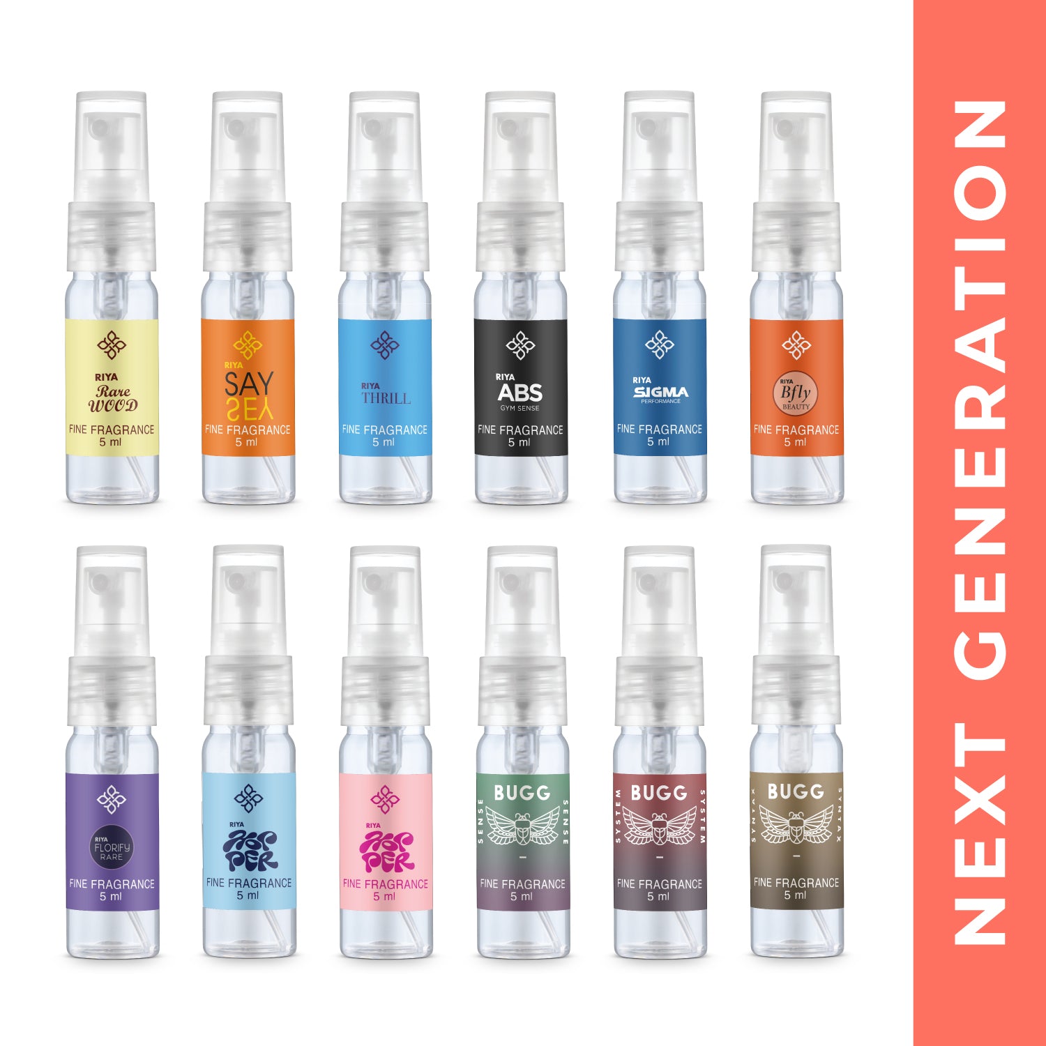 Riya Xploriya Next Generation | 12 x 5ml | 60ml | Eau De Parfum