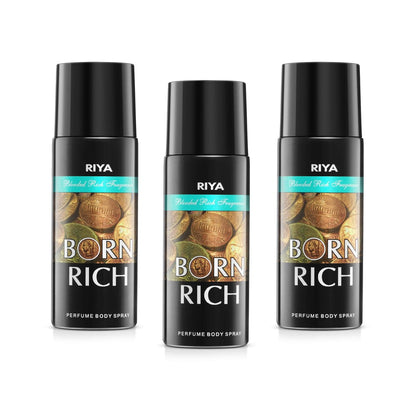 Born Rich Pack of 3 Men Deodorants - Riya Lifestyle