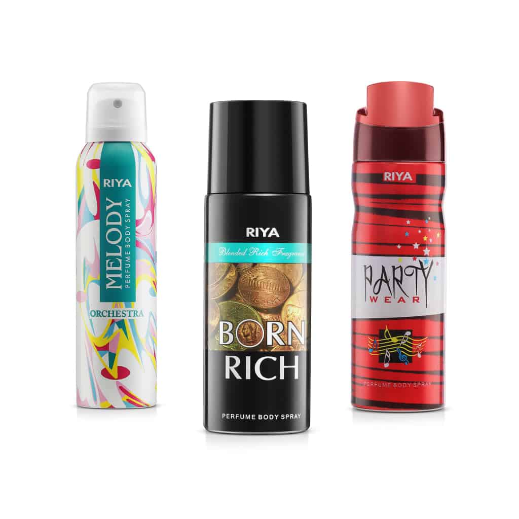 Melody Orchestra Born Rich Party Wear Pack of 3 Deodorants - Riya Lifestyle