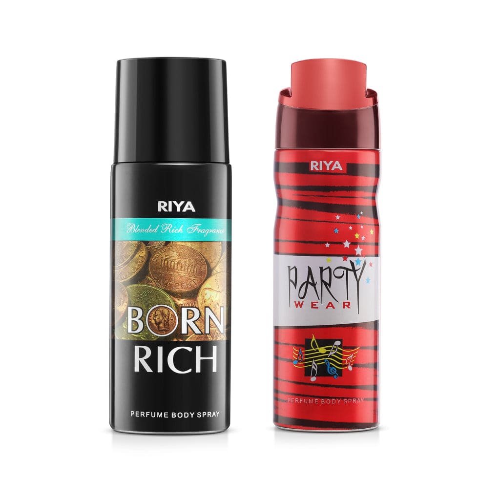 Riya Born Rich And Women Body Spray Deodorant For Unisex Pack Of 2