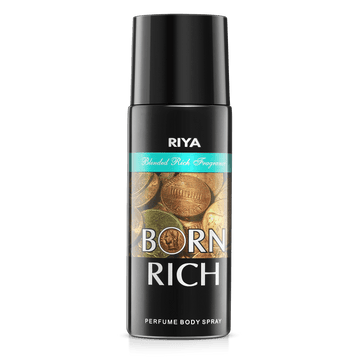 Riya Born Rich Body Spray Deodorant For Men's Pack Of 2 150 Ml Each