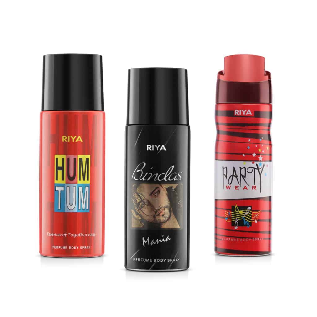 Riya Hum Tum And Bindas And Party Wear Deodorant For Unisex Pack Of 3
