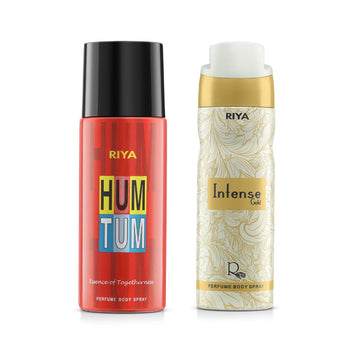 Riya Hum Tum And Intense Gold Body Spray Deodorant For Unisex Pack Of 2